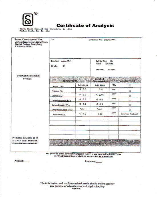 6N氩气